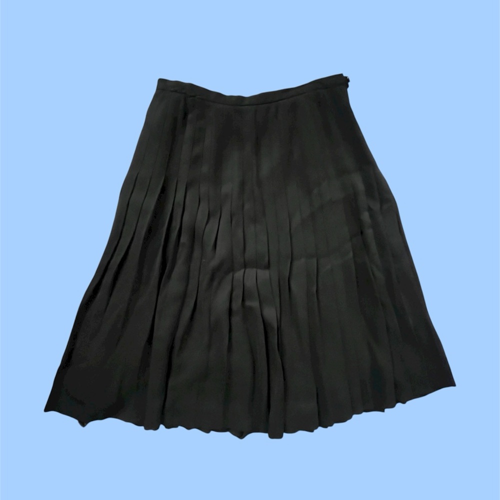 Black Vintage Ralph Lauren Pleated Midi Skirt